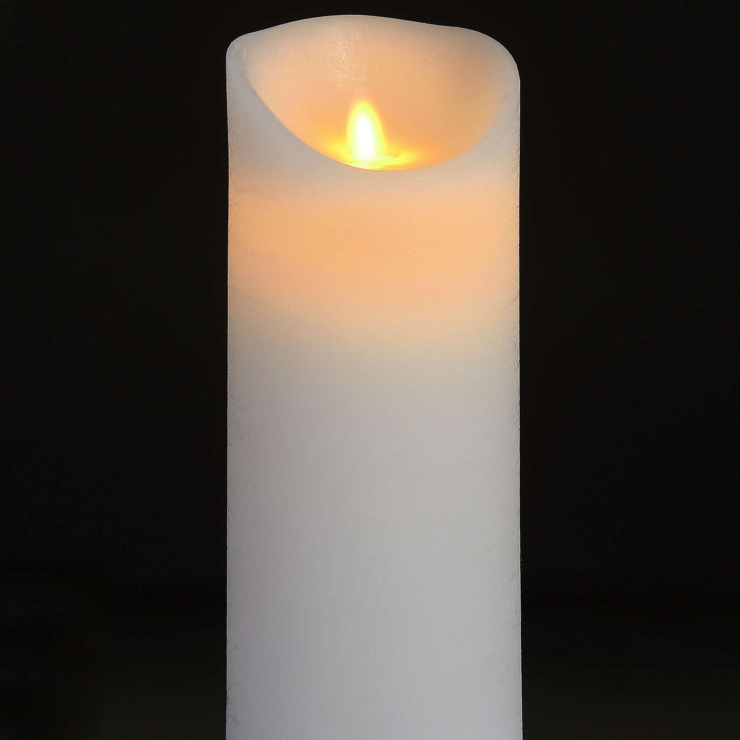 Luxe Collection 3.5 x9 White Flickering Flame LED Wax Candle