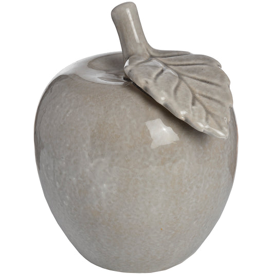 Antique Grey Large Ceramic Apple