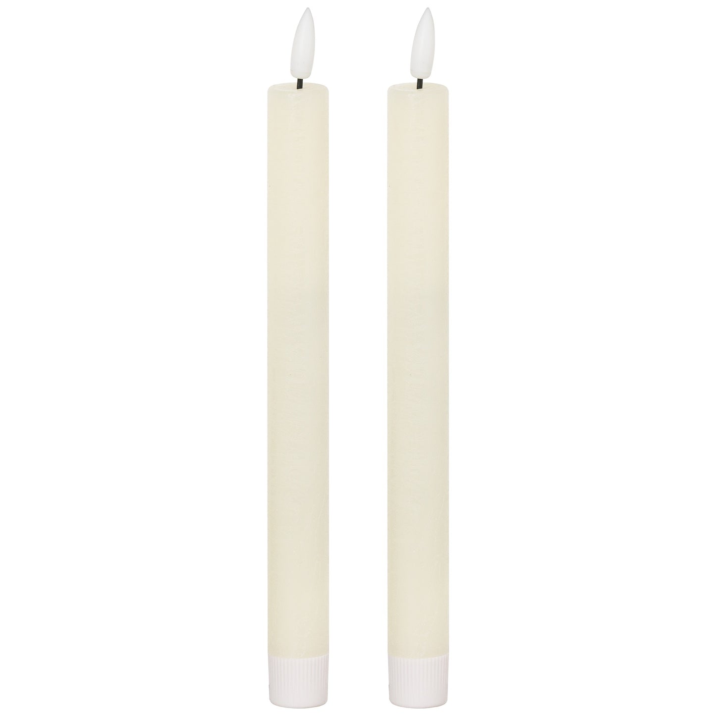 Luxe Collection Natural Glow S/ 2 Ivory LED Dinner Candles