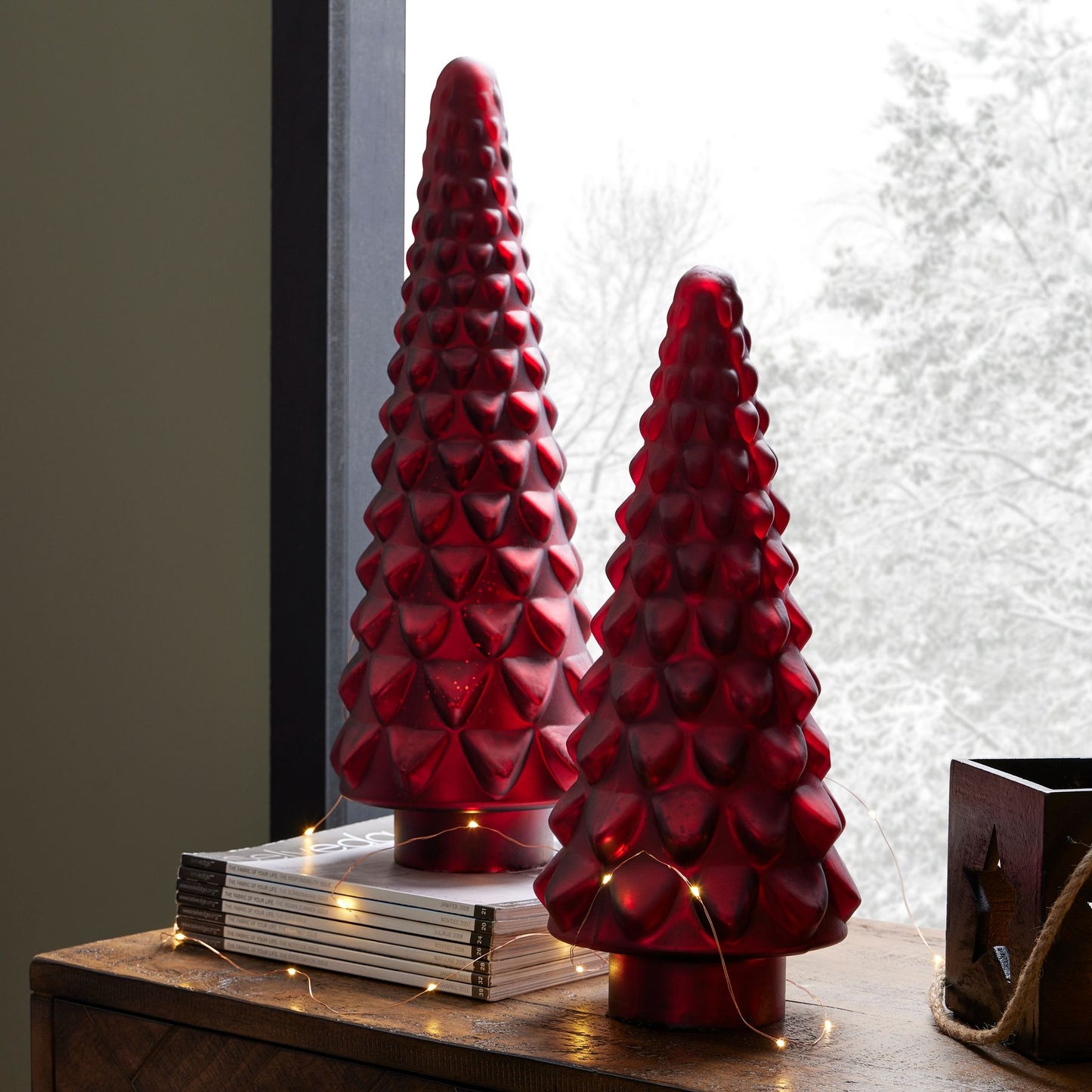 Noel Collection Large Ruby Red Decorative Tree