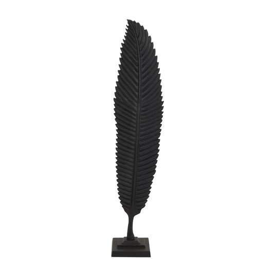 Black Cast Leaf Ornament