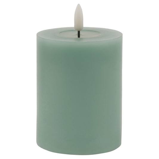 Luxe Collection Melt Effect 3x4 Sage LED Wax Candle