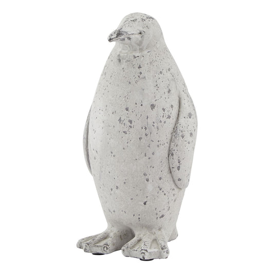 Medium Grey Stone Effect Penguin Statue